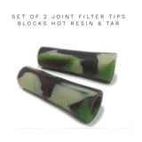 Set of cylindrical joint filter tips for Small Filter Weed Pipe Adapter with roach clip