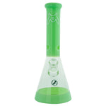 Mav Glass B44 - Green & clear bong with color 44mm mouth piece and stylized logo