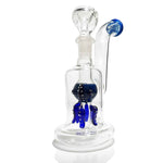 Glass octopus bubbler with 14mm male bowl and diffused downstem for ultimate filtration