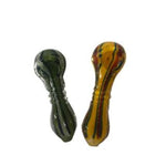 4 Glass Hand Pipe with Rings on Body On sale