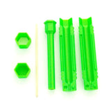 Bright green plastic tools for Cannagar King Size Holder made from renewable bio-plastic PLA