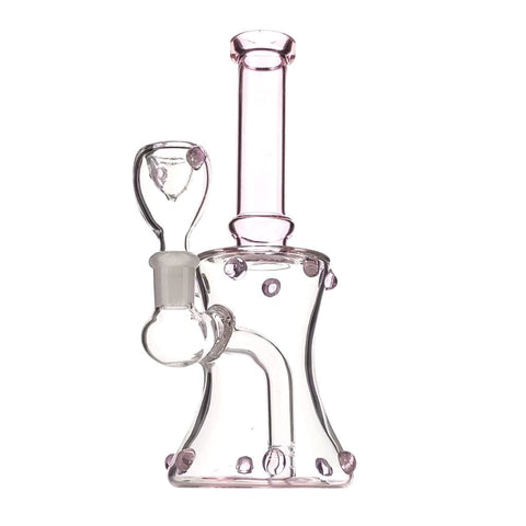 Clear Bell bottom Beaded Mini Bong On sale