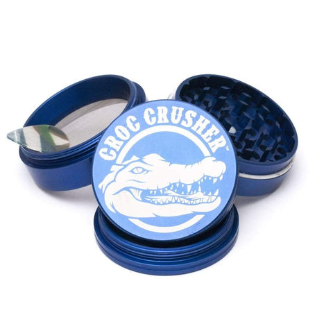 Blue Croc Crusher Herb Grinder With Diamond Teeth And Teflon Glide Ring