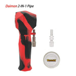 Red and black Waxmaid Daimon 2-in-1 Pipe & Nectar Collector Kit with attachments