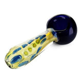 Hand Pipe Fumed with Flower Design On sale