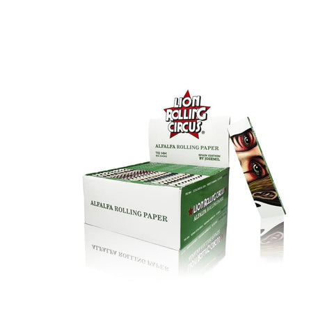 Box of Lion Rolling Circus Alfalfa Rolling Paper, Unrefined Ultra Fine with Ecological Gum