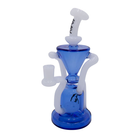 Mav Glass Humboldt Recycler - Blue & White On sale