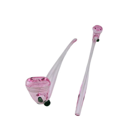 Pink Striped Gandalf Glass Hand Pipe On sale