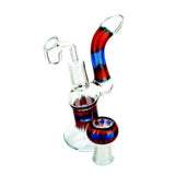 Raked Glass Bubbler Rig On sale