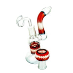 Raked Glass Bubbler Rig On sale