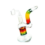 Raked Glass Bubbler Rig On sale