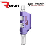 Purple Rokin Stinger electronic nectar dab device with a glass attachment