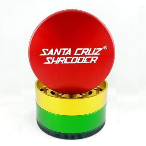 Santa Cruz Shredder: Medical-grade Herb Grinder In Red, Yellow, And Green Colors