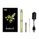 Yocan Evolve c Vape Pen Starter Kit With Cartoon Bee Logo And Accessories Displayed